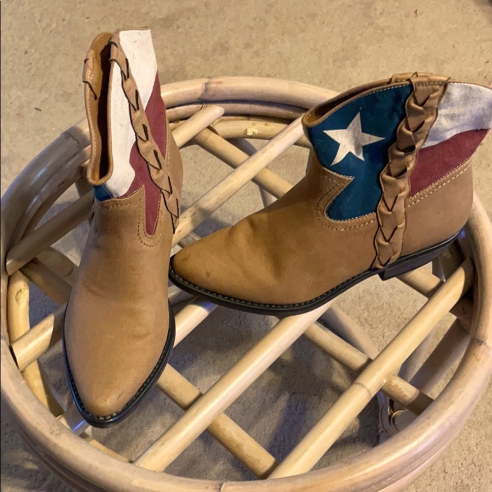 Texas flag cowboy boots